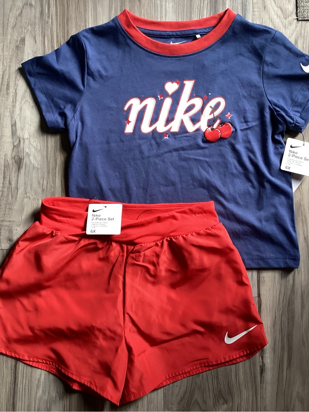 Nike Girls Tee & Shorts Set size 6X(NWT) ~PRICE IS FIRM, NO OFFERS~